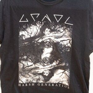 Vgt Grendel Album Cover Goth T-Shirt Harsh Generation Dutch Industrial Band Sz M
